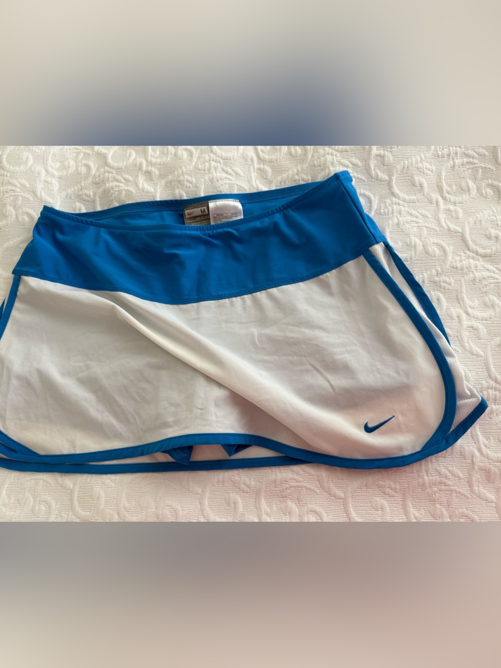 Blue and White Athletic Skort nike w blue shorts